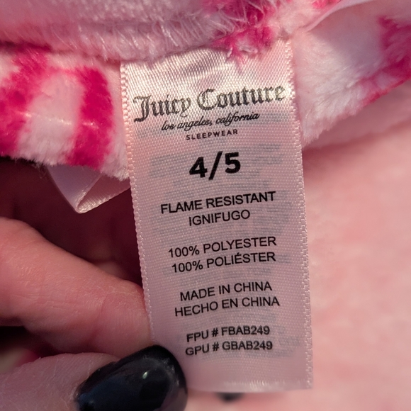 NWT Juicy Girls (Size 4/5) 2-Pack Fleece Pyjama Bottoms/Boxers/Shorts/Sleep Set - Picture 11 of 13